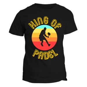 T-Shirt divertente Padel uomo maglietta Padel King of Padel retrò