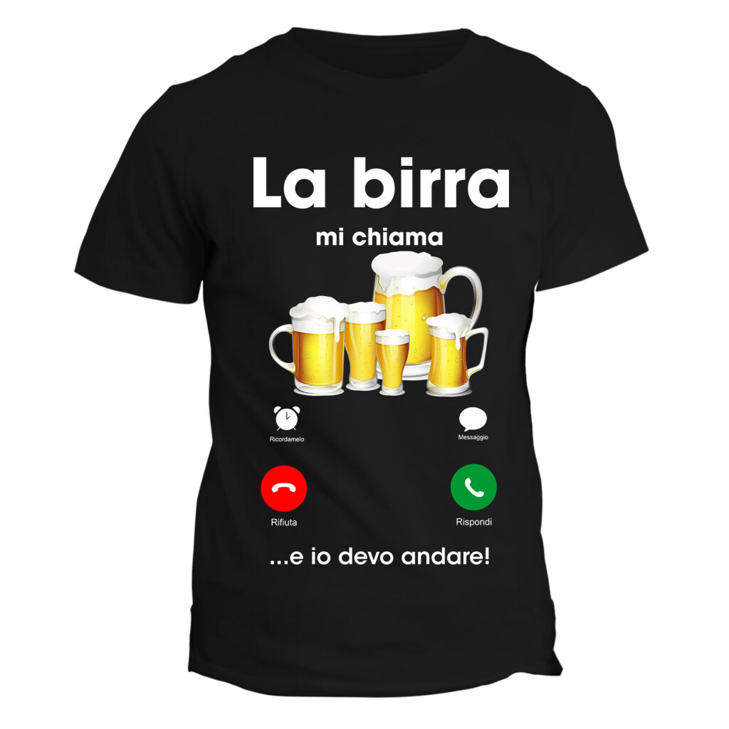 T-Shirt Uomo - Ci vuole Calma e Birra fredda - MyDigitalPrint