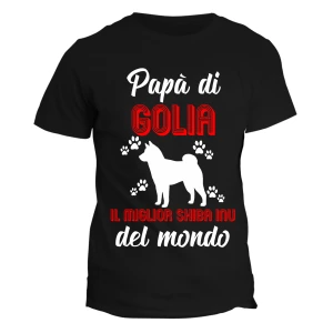 Maglietta Shiba Inu Cane Personalizzabile con Nome da uomo