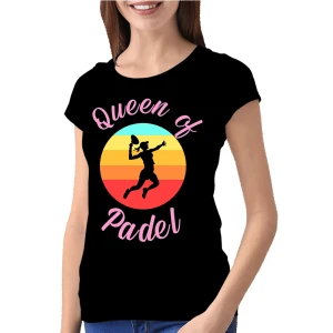 Tshirt T-Shirt donna divertente Padel maglietta Padel Queen of Padel retrò