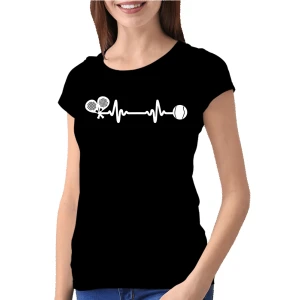 Tshirt T-Shirt donna divertente Padel maglietta Padel elettrocardiogramma egc