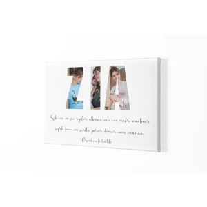 Tela Pittorica Zia Quadro Canvas 50x70 cm Personalizzabile con foto e frase Zia compleanno idea regalo per qualsiasi occasione