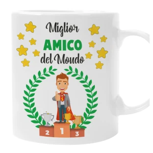 Tazza Amico Miglior Amico del Mondo - idea regalo compleanno - divertenti