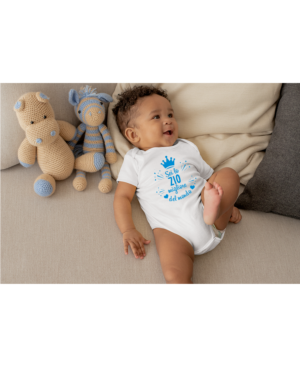 Abbigliamento Bambino Cotone Body Neonato Divertente 'Voi Siete Matti Io Vado Dalla Zia' - 100% Cotone Italiano Body Cotone Neonato