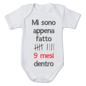 Body neonato divertente Mi sono appena fatto 9 mesi dentro - Idea regalo festa del papà