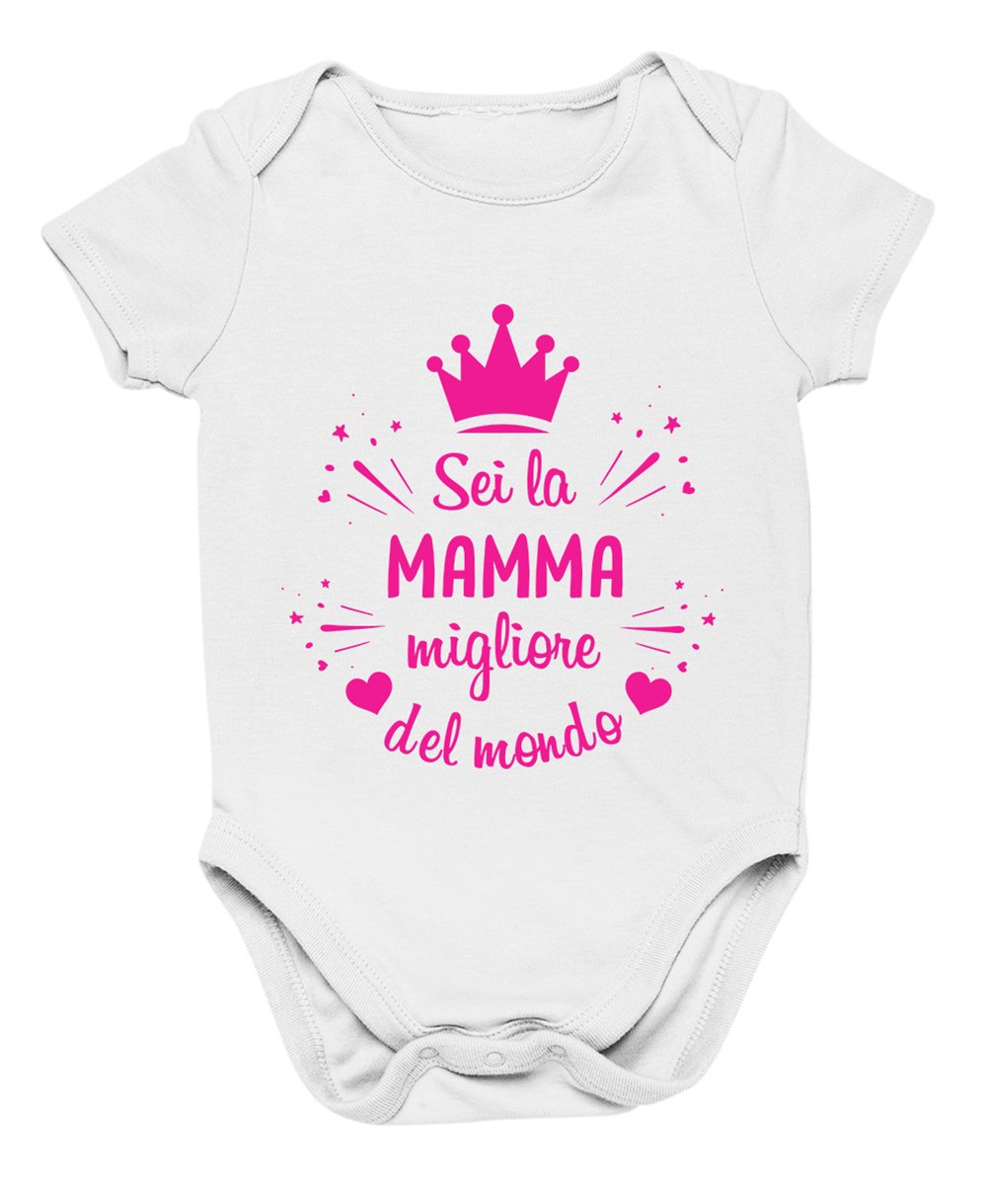 Body Neonato Festa Della Mamma – "Sono L'Amore Della Mamma" Con Koala, Cotone Morbido, Maniche Corte, Prodotto In Italia
