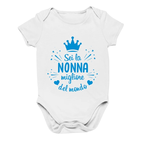 Body da neonato Maschietto Sei la nonna migliore del mondo - body simpatico e divertente - idea regalo