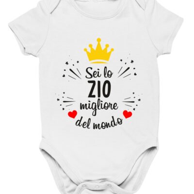 Body da neonato Sei lo zio migliore del mondo - body simpatico e divertente - idea regalo