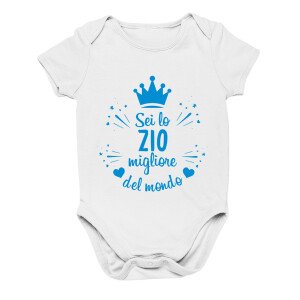 Colorfamily Body Neonato 'I Love Zio' - Body Divertente 100% Cotone, Regalo Originale Per Lo Zio