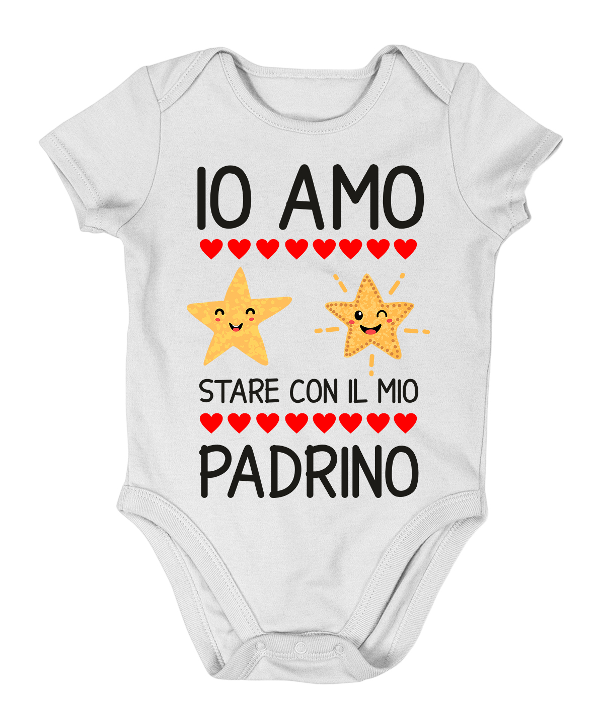 Body neonato divertente Padrino Io amo stare con il mio padrino - body  padrino - ColorFamily