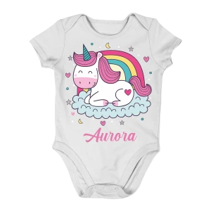 Body da neonato Personalizzato unicorno - mamma e papà - idea regalo