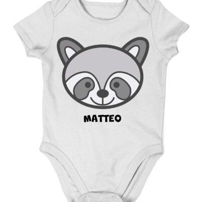 Body da neonato Personalizzato procione - mamma e papà - idea regalo