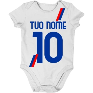 Body neonato divertente tifoso rossoblu felsineo PERSONALIZZABILE CON NOME E NUMERO