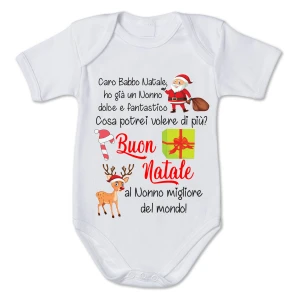 Body Nonno Natale neonato divertente Buon Natale al Nonno migliore del mondo - Christmas - Regalo Natale