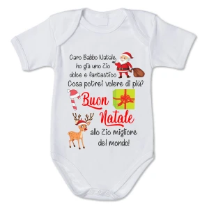 Body Zio Natale neonato divertente Buon Natale allo Zio migliore del mondo - Christmas - Regalo Natale