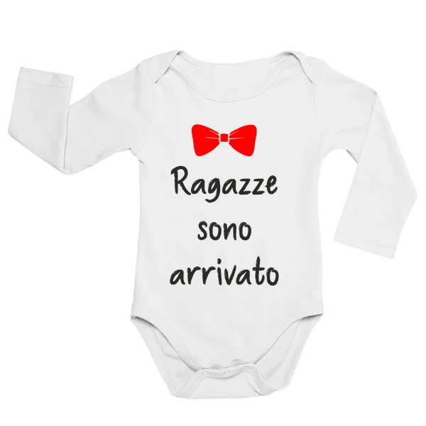 Body neonato manica lunga maschietto Ragazze sono arrivato - idea regalo