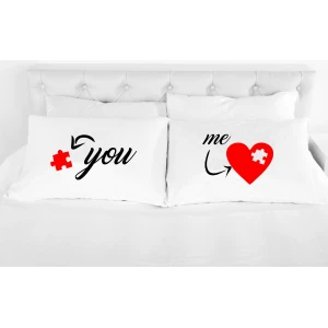Coppia di federe matrimoniali divertenti Me & You Love Regalo SanValentino Anniversario Matrimonio Innamorati simpatiche