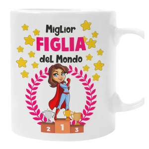 Tazza figlia Miglior figlia del Mondo - idea regalo compleanno - divertenti