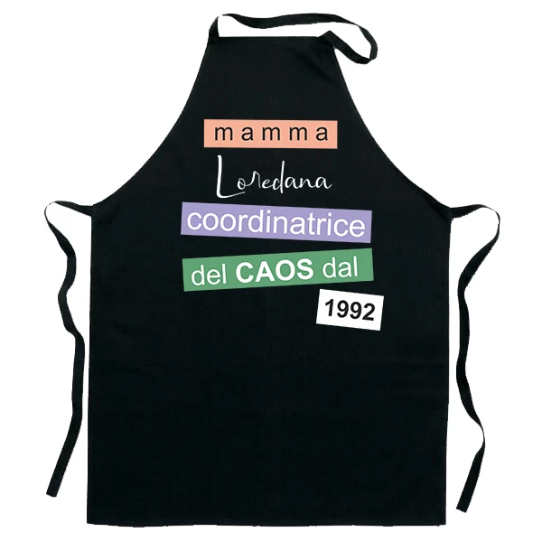 Grembiule da Cucina Personalizzabile mamma - regalo mamma - idea regalo - MODELLO 5