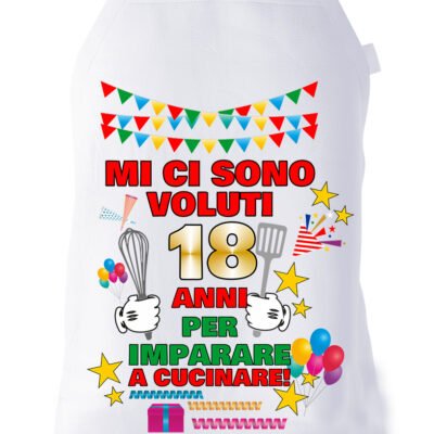 Grembiule Compleanno 18 anni divertente cucina barbecue Mi ci sono voluti 18 anni per cucinare così bene