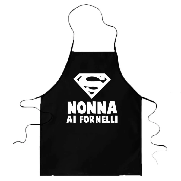 Grembiule da cucina divertenti Super Nonna ai fornelli - idea regalo