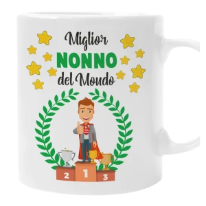 Tazza Nonno Miglior Nonno del Mondo - idea regalo compleanno - festa dei nonni  - divertenti