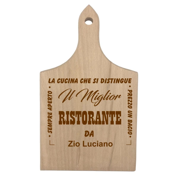 Tagliere da cucina PERSONALIZZABILE Zio Il miglior ristorante da Zio (nome dello zio) - sempre aperto - la cucina che si distingue - idea regalo zio