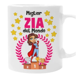 Tazza zia Miglior zia del Mondo - idea regalo compleanno - divertenti
