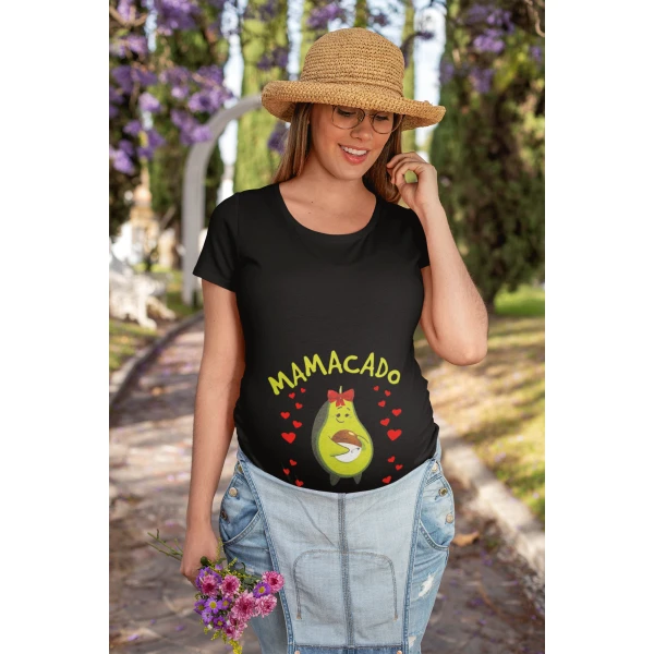Coppia T-Shirt Maglietta Premaman e Body neonata Mamma Mamacado Babycado Regalo Festa della Mamma - immagine 3