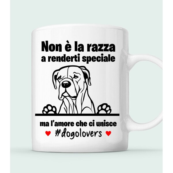 Tazza Doberman Non è la razza che conta ma l'amore che ci unisce tazza mug divertenti - immagine 3