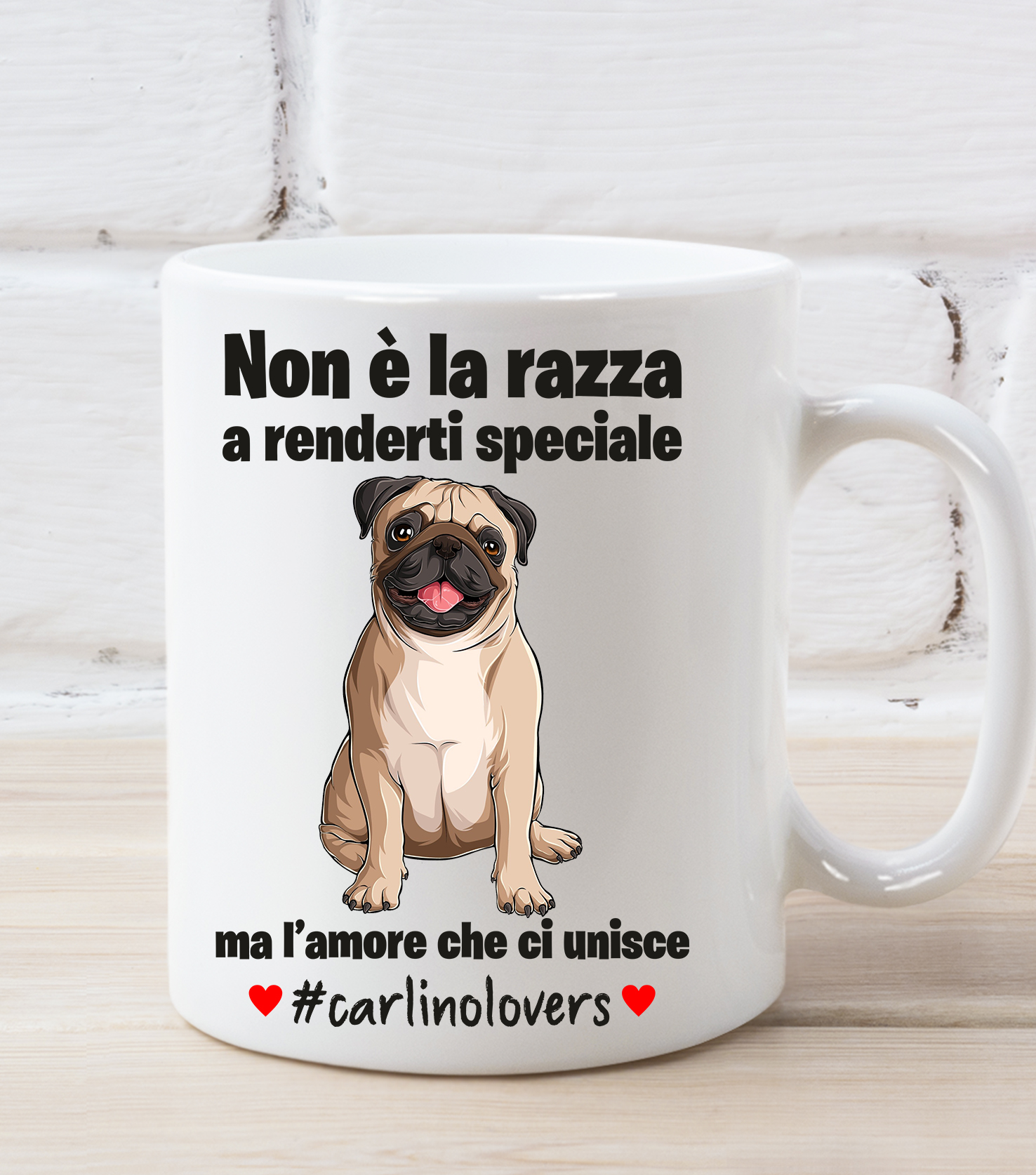 Tazza Carlino Non è la razza che conta ma l'amore che ci unisce