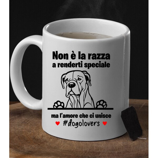 Tazza Doberman Non è la razza che conta ma l'amore che ci unisce tazza mug divertenti - immagine 5