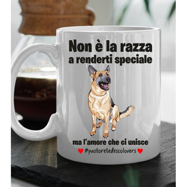 Tazza Mastino Non è la razza che conta ma l'amore che ci unisce tazza mug divertenti - immagine 2