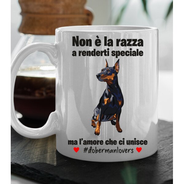 Tazza Dalmata Non è la razza che conta ma l'amore che ci unisce tazza mug divertenti - immagine 2