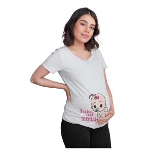T-Shirt Maglietta ideale Premaman femminuccia neonata Nato nel 2022