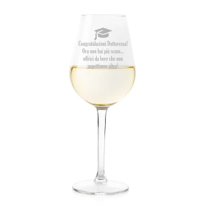 Calice da vino Laurea Regalo Laurea Congratulazioni dottoressa! Ora non hai più scuse, offrici da bere!