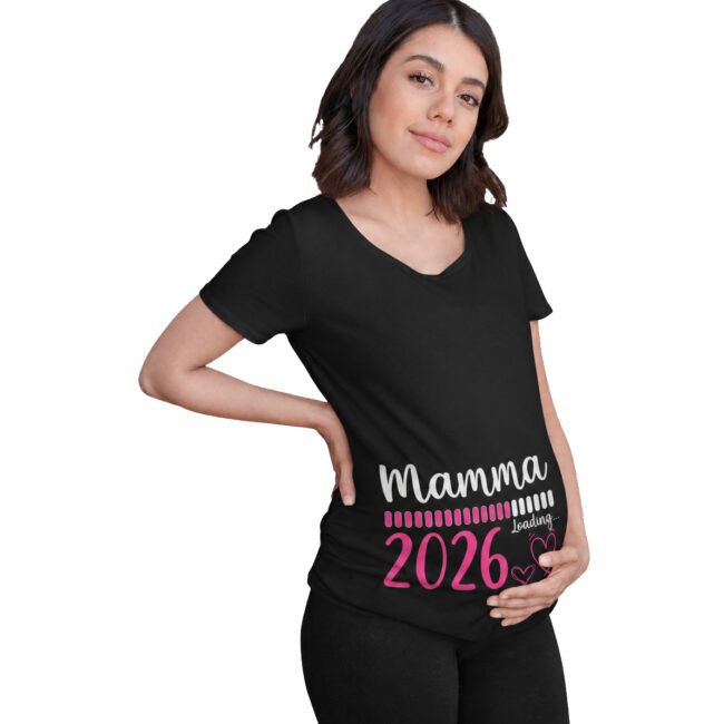 T-shirt premaman neonata in arrivo nel 2026