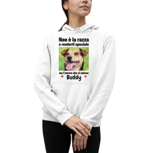 Felpa meticcio PERSONALIZZABILE senza razza amore PERSONALIZZA CON FOTO O LOGO E NOME felpa con cappuccio Donna divertenti