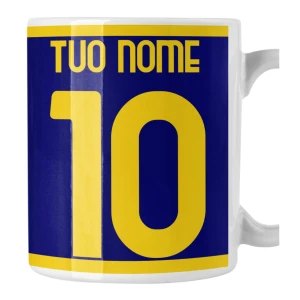 Tazza Mug PERSONALIZZA NOME E NUMERO gialloblu tifoso Regalo Calcio