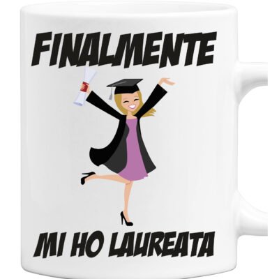 Tazza Laurea Donna Finalmente Mi ho Laureata tazza mug laureata divertente Regalo Laurea
