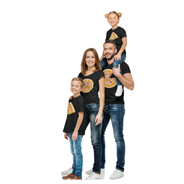 T-Shirt magliette Coordinate famiglia Pizza farcita - set magliette per tutta la famiglia