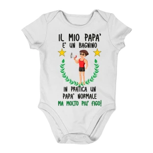 Body neonato PERSONALIZZABILE Bagnino Papà Nonno Zio Padrino body neonato divertenti