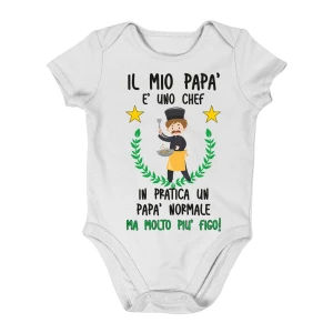 Body neonato PERSONALIZZABILE Chef Papà Nonno Zio Padrino body neonato divertenti