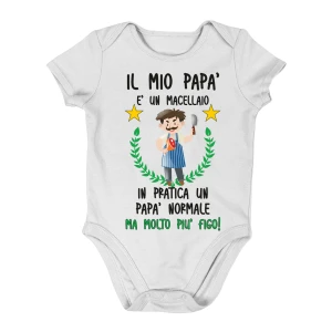 Body neonato PERSONALIZZABILE Macellaio Papà Nonno Zio Padrino body neonato divertenti