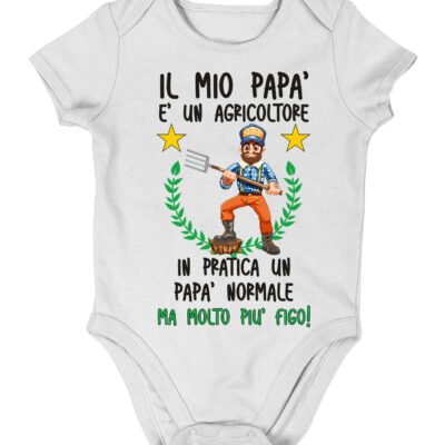 Body neonato PERSONALIZZABILE Agricoltore Papà Nonno Zio Padrino body neonato divertenti