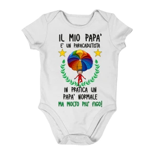 Body neonato PERSONALIZZABILE Paracadutista Papà body neonato divertenti