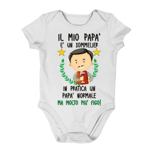 Body neonato PERSONALIZZABILE Sommelier Papà Nonno Zio Padrino body neonato divertenti