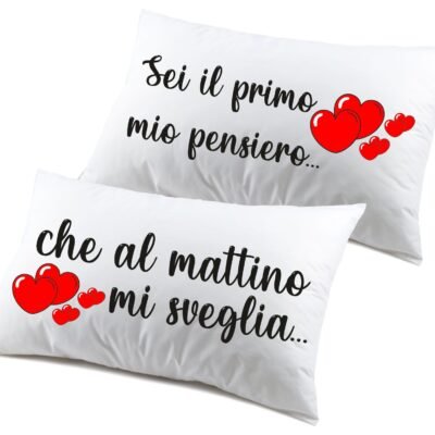 Coppia federe divertenti matrimoniali Sei il primo mio pensiero che al mattino mi sveglia Regalo Natale Compleanno SanValentino
