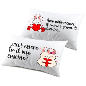 Coppia federe divertenti matrimoniali Vuoi essere tu il mio cuscino? Regalo Natale Compleanno SanValentino