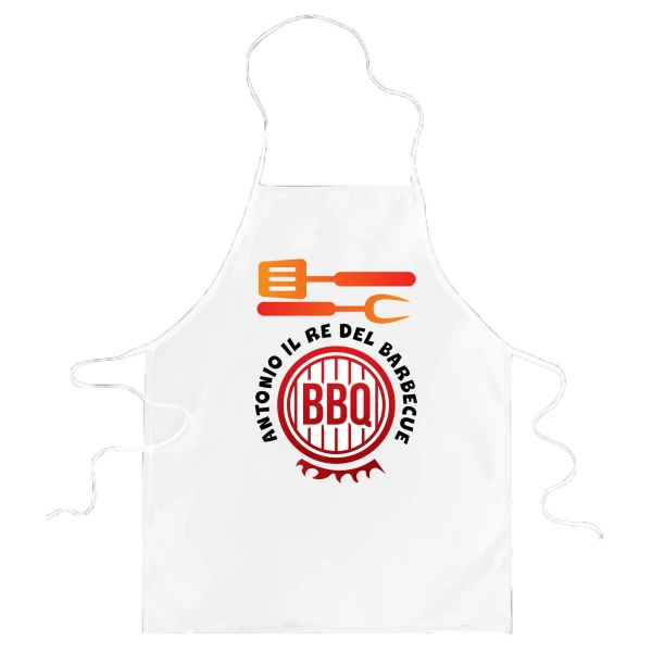 Grembiule da cucina divertenti PERSONALIZZABILE CON NOME il Re del BBQ Idea Regalo BBQ Barbecue Serial Griller Birra Chef Cuoco